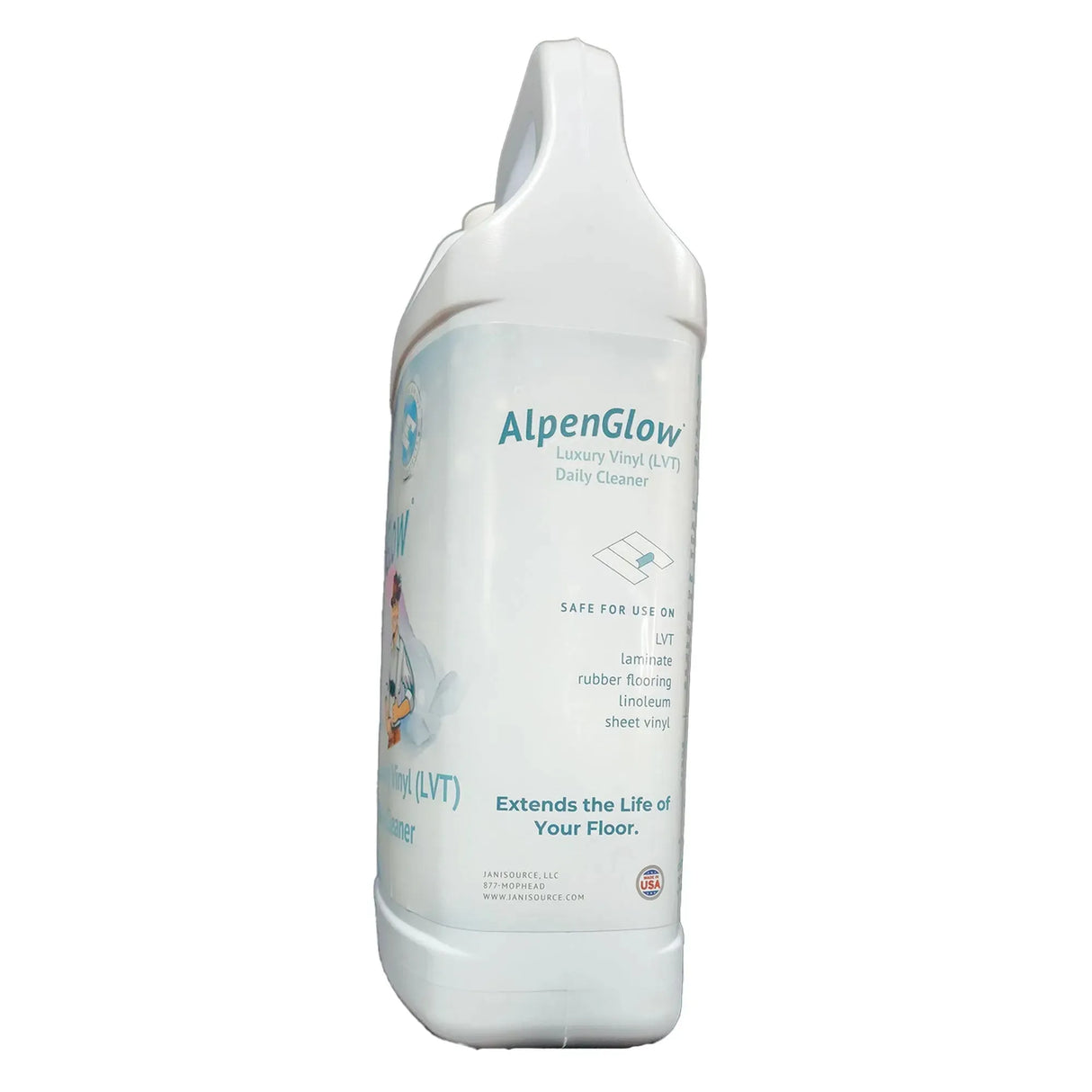 Alpenglow LVT Daily Cleaner – Fragrance-Free, Concentrated Floor Cleaner for Luxury Vinyl Tile & Commercial Use (1 Gallon)
