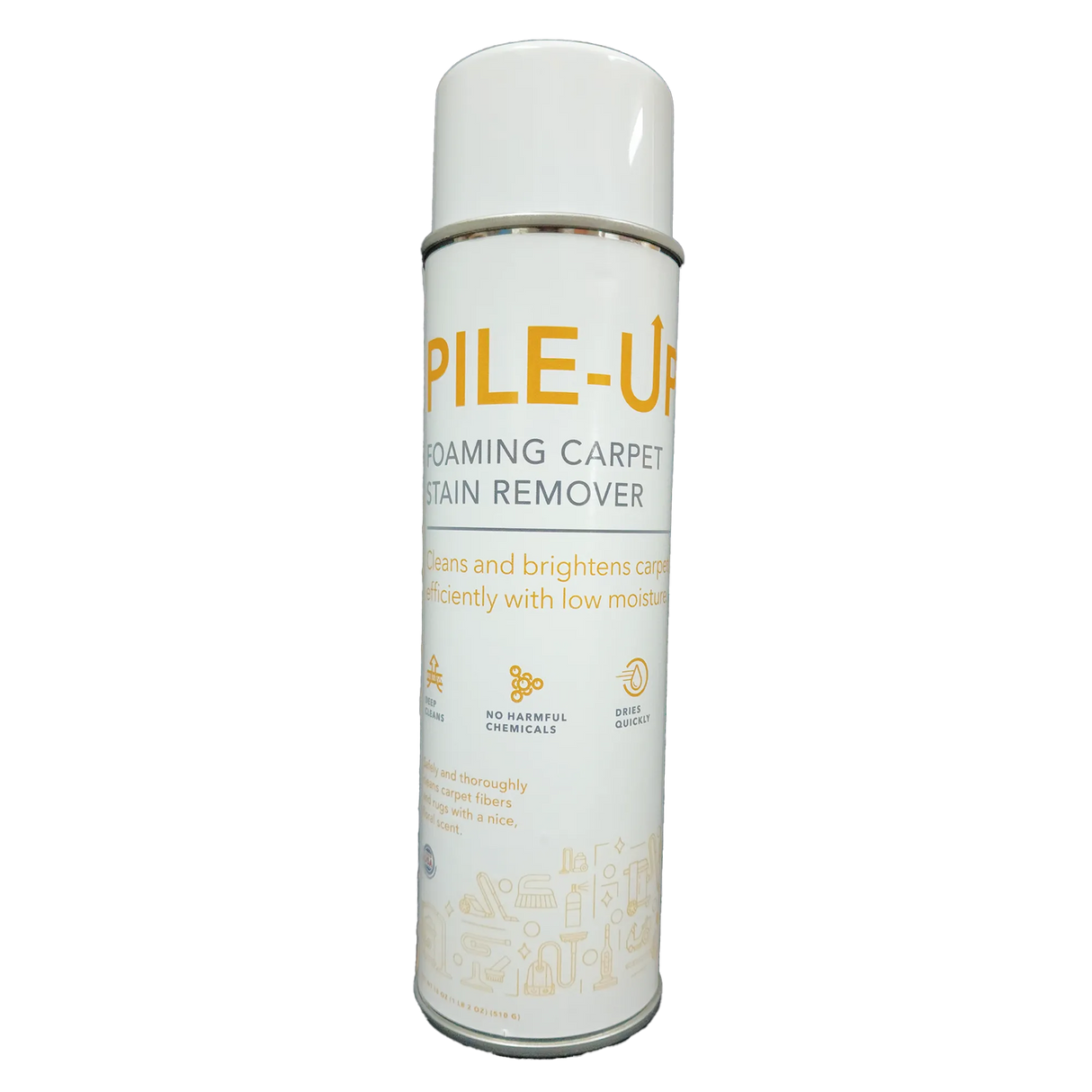Pile-Up Foaming Carpet Stain Remover, Foaming Aerosol, 18 oz Net