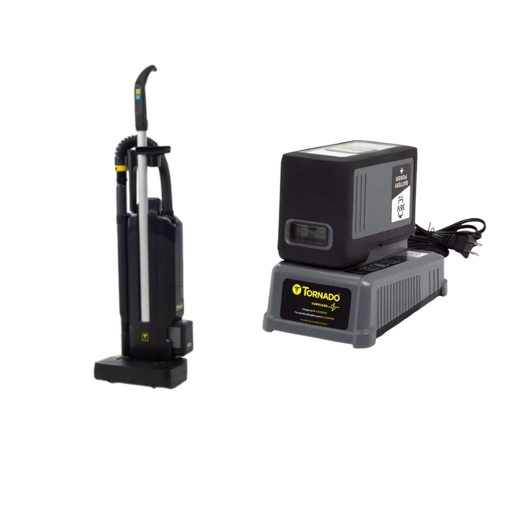 Tornado Strike Dual Motor Upright Vacuum With Tools, Battery Powered