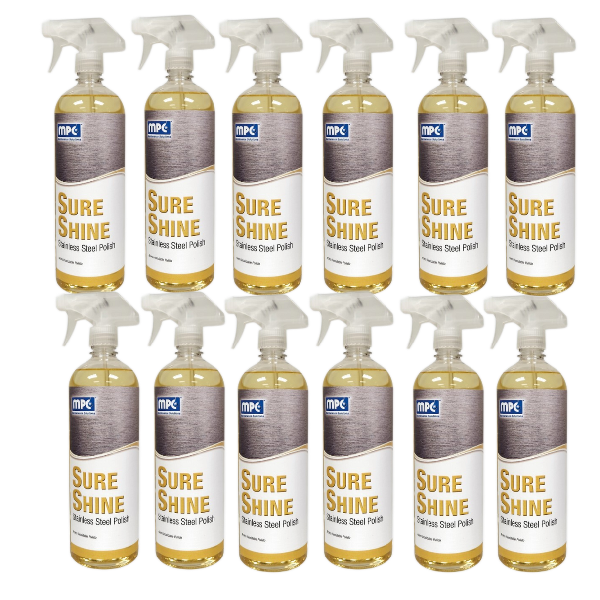 Sure Shine: Stainless Steel Cleaner & Polish, RTU,  Quart