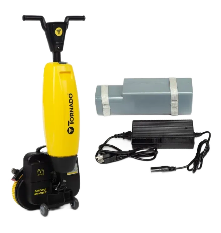 Tornado Microburst Ultra-Compact Floor Scrubber – Cordless & Quiet