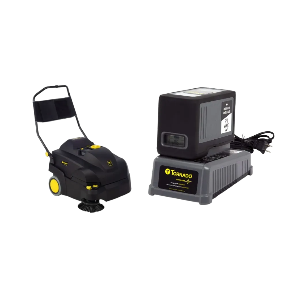 Tornado Tempest Cordless Carpet Sweeper Vac – 26” Wide Path