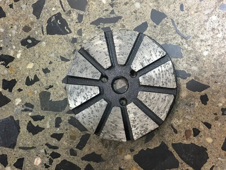 Aztec Products 16 Grit 3" Metal Bond Diamond Grinding Puck, 10 Segments (Each) 