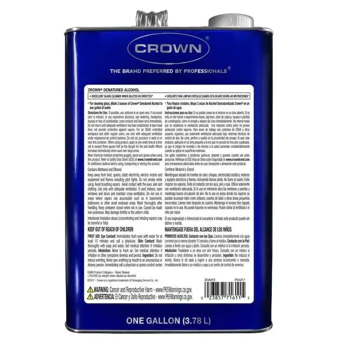 Denatured Alcohol, 1 Gallon
