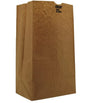  Duro 18428 25 lb Shorty Grocery Bags, Brown Kraft Paper - Case of 500 
