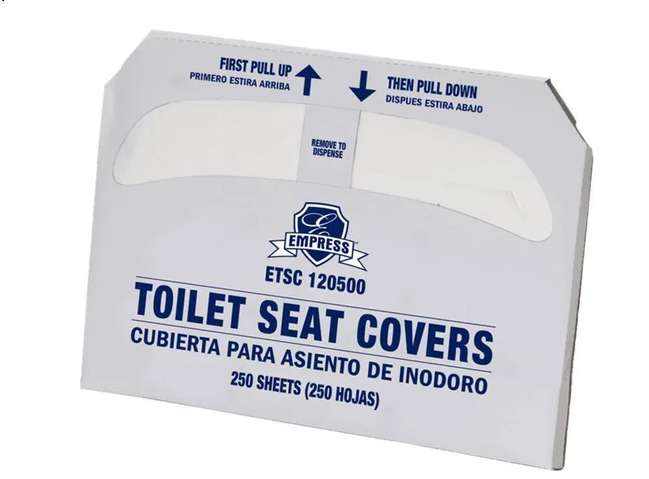 Empress ETSC 120500 Half-Fold Toilet Seat Covers, White (Pack of