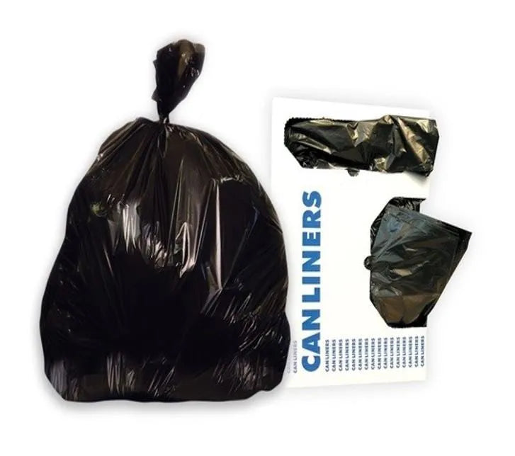  Heritage H1060AK LLDPE Can Liner Flat Pack, 55" x 60", 1.5 mil, 65 Gal, Black (Case of 50) 