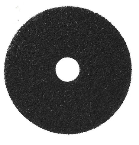  JaniSource 20" Thin Black W/NCH Floor Pad - Case of 10 