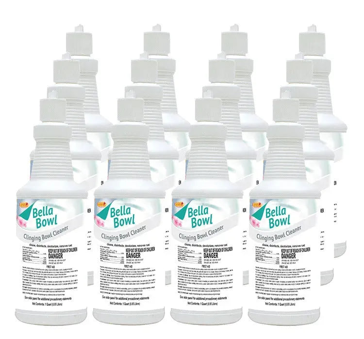 JaniSource BellaBowl Clinging Toilet Bowl Cleaner & Disinfectant, 1 Quart (Case of 12) 