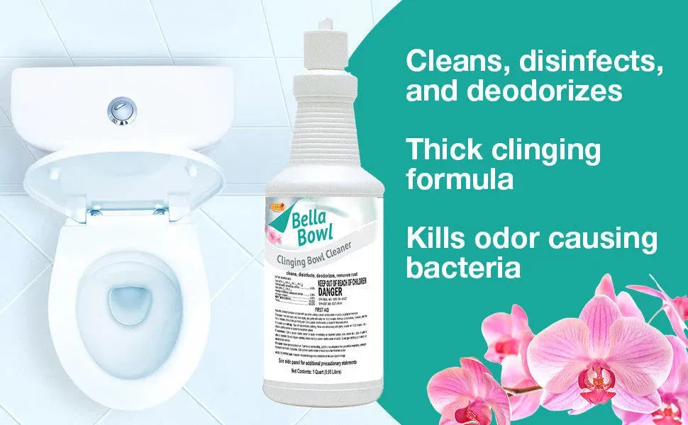 JaniSource BellaBowl Clinging Toilet Bowl Cleaner & Disinfectant, 1 Quart 