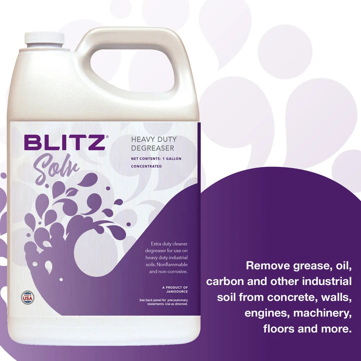 JaniSource BlitzSolv Heavy Duty Degreaser Cleaner 1:20, 1 Gallon 
