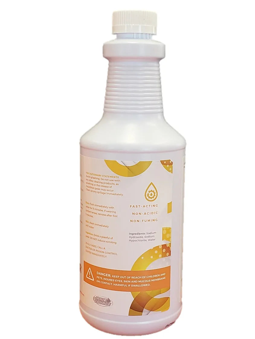JaniSource ClogBuster Liquid Drain Opener and Clog Remover, Commercial Grade, 1 Quart 