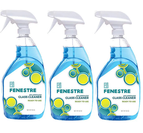 JaniSource Fenestre RTU Non-Ammoniated Glass Cleaner, 1 Quart (3-Pack) 
