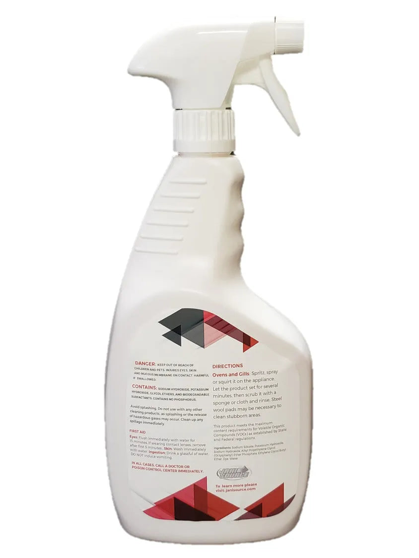 JaniSource GrillMeister Degreaser & Cleaner For Grills, Oven, Barbeques & Grates, 1 Quart 