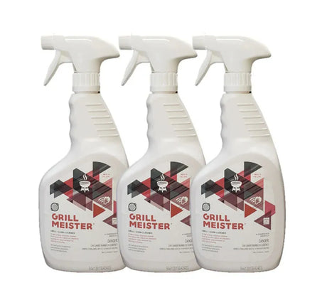 JaniSource GrillMeister Degreaser & Cleaner for Oven, Grill, Barbeque & Fryers, Commercial Grade, 1 Quart (3-Pack) 