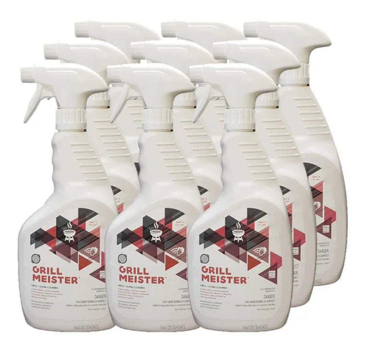 JaniSource GrillMeister Grill, Grate, Barbeque & Oven - Heavy Duty Cleaner/Degreaser, 1 Quart (Case of 12) 