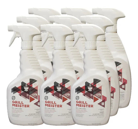 JaniSource GrillMeister Grill, Grate, Barbeque & Oven - Heavy Duty Cleaner/Degreaser, 1 Quart (Case of 12) 