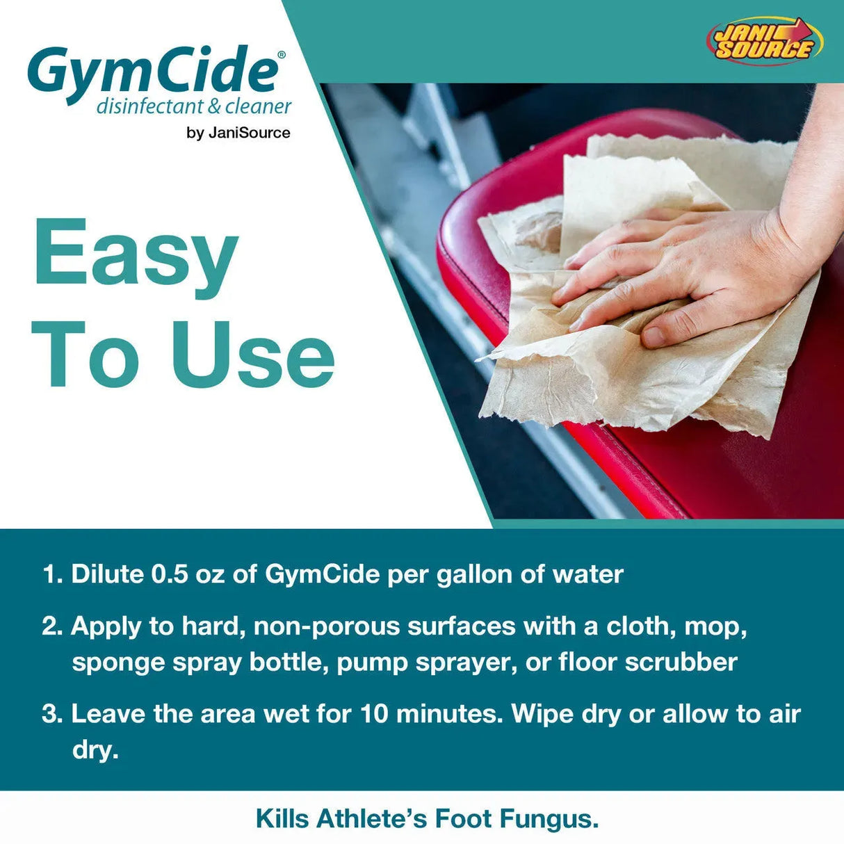 JaniSource GymCide Concentrate Sports Disinfectant & Cleaner, Gallon (Each) 