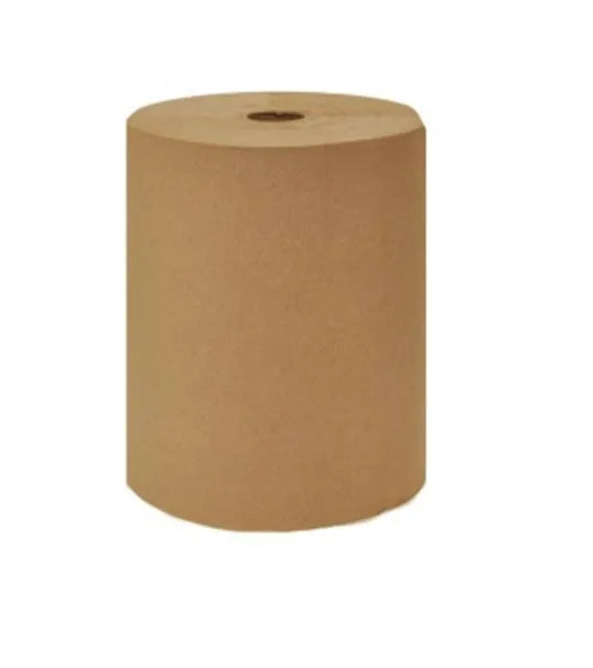 JaniSource Hardwound Roll Towels NP-6800EN, 8" x 800', Brown (Case of 6) 
