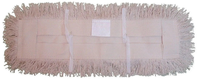 JaniSource JaniMop Utility Cut End Cotton Dust Mop, Tie-On, Natural, 48" x 5" (1 Each) 