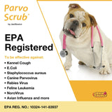 JaniSource ParvoScrub II 1:256 Super Concentrate Kennel Disinfectant, Cleaner, & Deodorant, Kills Human Coronavirus, 1 Gallon 