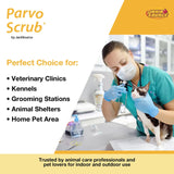JaniSource ParvoScrub II 1:256 Super Concentrate Kennel Disinfectant, Cleaner, & Deodorant, Kills Human Coronavirus, 1 Gallon 