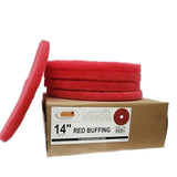  JaniSource Red Buffing Floor Pads, 14-Inch (Case of 5) 