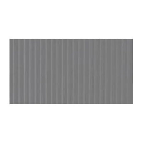JaniSource Round Rib Vinyl Runner Floor Mat, Gray, 24" W x 105' L 