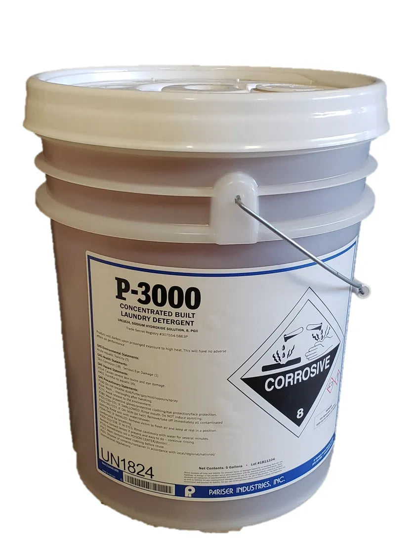 Pariser Industries Inc P-3000 Concentrated Commercial Laundry Detergent - 5 Gal Pail 