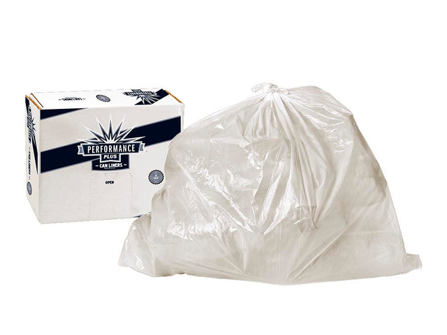  Performance Plus .20 Mil 12-16 Gal High Density Can Liner, 24" x 32", Clear - Case of 1000 