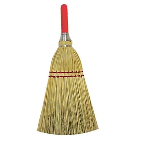  Performance Plus Junior Lobby Corn Broom, 2-Stitch, Metal Band, Red (Case of 12) 