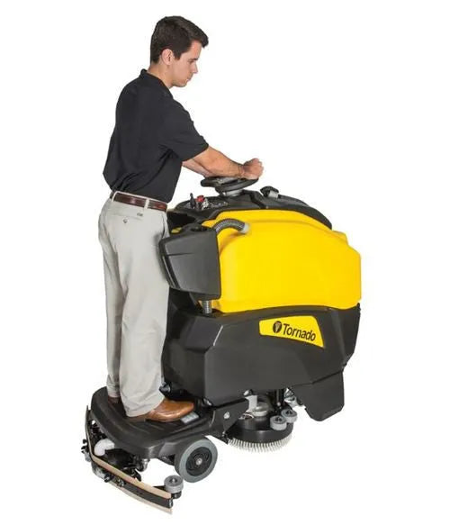  Tornado BDSO 27/28 Stand-On Auto Floor Scrubber w/6 V Wet-Acid Batteries (99786C) 